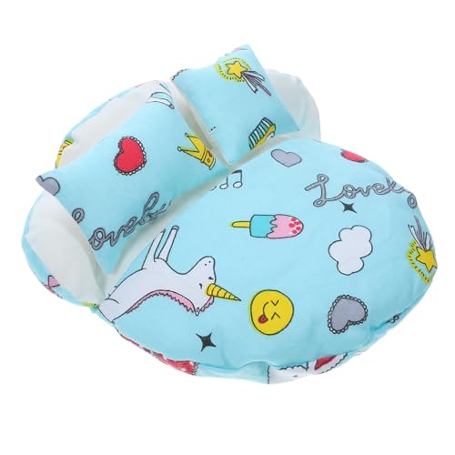 WESIEVYA Kleiner Puppenschlafsack aus Wiederverwendbar und Farbecht mit Kissen Puppenzubehör für Puppenbett für Puppenhaus und Fantasievolles Spiel von WESIEVYA