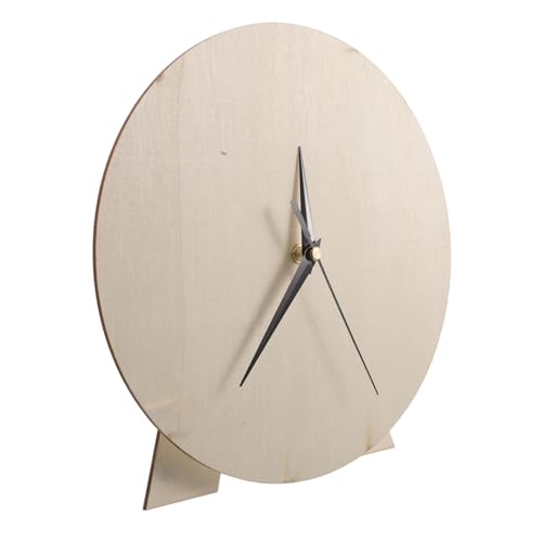 WESIEVYA Leere Holz Uhrendialplatte für Kreatives Bastelprojekt für Zuhause und Klassenzimmer Fördert Motorik und Stilvolles Design aus Holz für DIY Enthusiasten von WESIEVYA