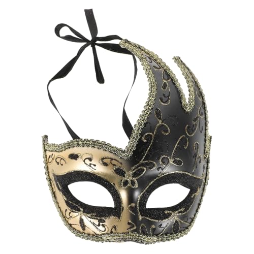 WESIEVYA Venezianische Maskenmaske für Partys Karnevalsmaske Halbmaske für Männer Vintage-stil Festival-requisite von WESIEVYA