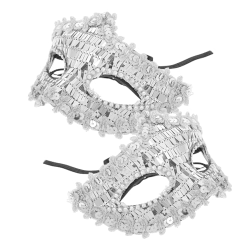WESIEVYA Maskenballmasken Für Männer Und Frauen Glitzernde Pailletten Partykostüme Stilvoll Für Halloween Und Hochzeiten von WESIEVYA