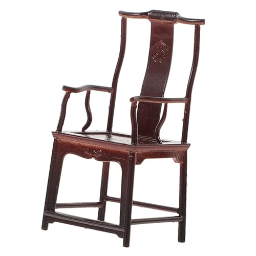 WESIEVYA Maßstab Abs Material Traditionelle Chinesische Rote Sandelholz Stuhl Dekoration für DIY Miniatur Haus Schlafzimmer Ornamente von WESIEVYA