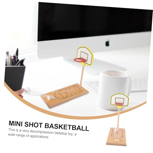 WESIEVYA Mini Finger Basketball Spiel aus Holz Umweltfreundliches Mini Basketball Toy für Ab Jahren Fördert Kreativität Hand Augen koordination und Fingerkraft Praktisches Desktop von WESIEVYA