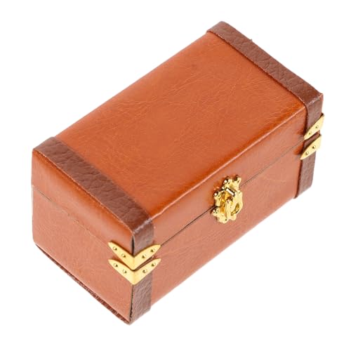 WESIEVYA Mini-Koffer Für Puppenhaus: Miniatur-reisebox Im Vintage-Stil, Retro-gepäckaufbewahrungsbox, Modell Für Puppenhauszubehör, Mikro-landschaftsdekor von WESIEVYA