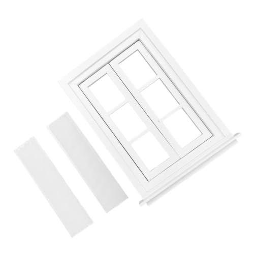 WESIEVYA Mini Möbelfenster, Holzpuppenhaus Dekoration, Puppenzubehör, Kleiner Fensterrahmen, Mini Hauszubehör, Mini Landschaftsschmuck, Holzfenster, Miniaturfenster WESIEVYA Mini Möbelfenster, Holzpuppenhaus Dekoration, Puppenzubehör, Kleiner Fensterrahmen, Mini Hauszubehör, Mini Landschaftsschmuck, Holzfenster, Miniaturfenster von WESIEVYA