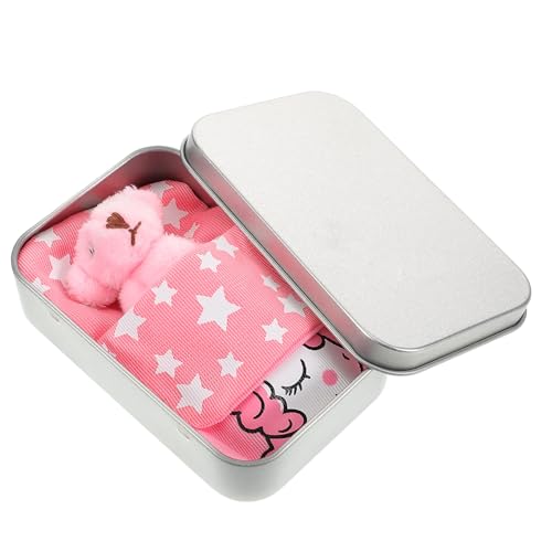 WESIEVYA Mini Plüschbär im Zinnbehälter Weiches Stofftier mit Feiner Verarbeitung Vielseitige Mini bär Deko für Kinderzimmer Büro und Party Charmante Geschenkidee für Jungen und Mädchen von WESIEVYA