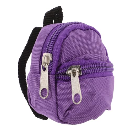 WESIEVYA Mini Puppenrucksack aus Miniatur Kinderrucksack für Puppenhaus Dekoration Langlebig Tragbar Verschleißfest als Mini House Ornament und Photography Prop für Mädchen von WESIEVYA