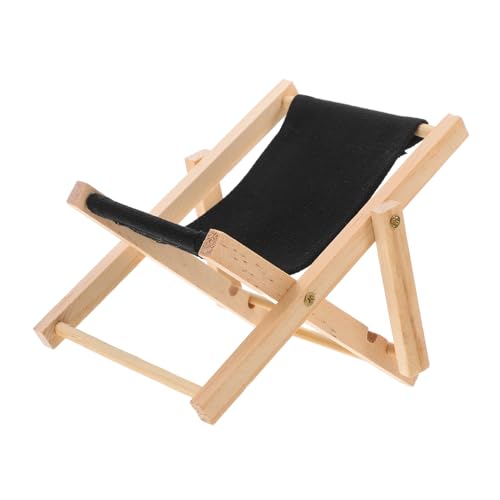 WESIEVYA Mini Strandstuhl, Mini Ornament, Holz Mini Hausmöbel, Miniatur Klappstühle, Miniatur Loungesessel, Modell, Miniatur Stuhl, Mini Liegestuhl, Miniatur Strandstuhl von WESIEVYA