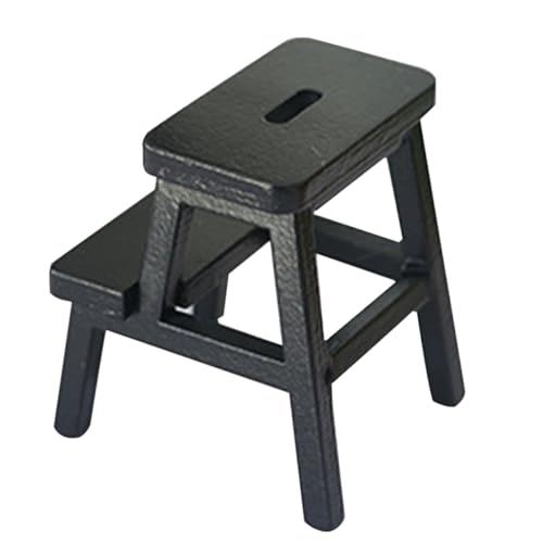 WESIEVYA Miniatur-tritthocker Aus Holz Mini-hocker Modell Puppenhausmöbel Kleine Möbel Mini-möbel-verzierung Hocker-Set von WESIEVYA