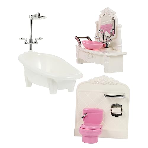 WESIEVYA Miniatur-Badezimmer - Puppenhaus-mini-Accessoire Mini-hauszubehör Spielzeug Fürs Bad Kinderzimmer- von WESIEVYA