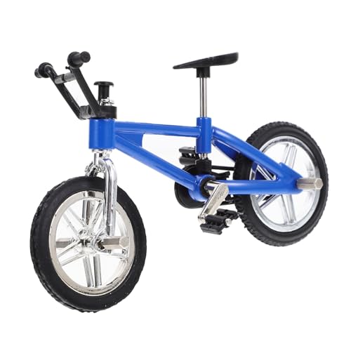 WESIEVYA Miniatur Fahrrad Metallmodell Blau Stabiles Puppenhaus Deko Realistische Simulation Langlebig und Formbeständig Vielseitig als Foto Requisite und Hausdekor Geeignet von WESIEVYA