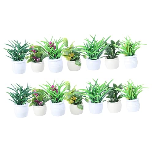 WESIEVYA Miniatur Potted Plant Simulation Künstliche Bonsai Pflanzen Für DIY Dekoration Landschaftsmodelle 3 Ideal Für Puppenhäuser Und Tischdekoration von WESIEVYA