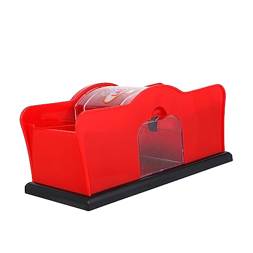 WESIEVYA Mischer Pokerkarten Brückenkarten mischen Ketten-Dreieck-Spiel Poker-Mischmaschine Karten Halter Card Holder manuelle Kartenmischmaschine Poker-Karten-Mischmaschine Plastik rot WESIEVYA Mischer Pokerkarten Brückenkarten mischen Ketten-Dreieck-Spiel Poker-Mischmaschine Karten Halter Card Holder manuelle Kartenmischmaschine Poker-Karten-Mischmaschine Plastik rot von WESIEVYA