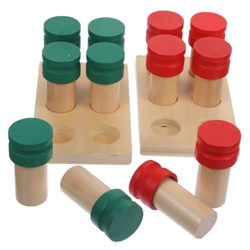 WESIEVYA Montessori Lernspielzeug aus Holz Sensorische Riechflasche für Kleinkinder Montessori Kreativität und Feinmotorik Ab Jahr von WESIEVYA