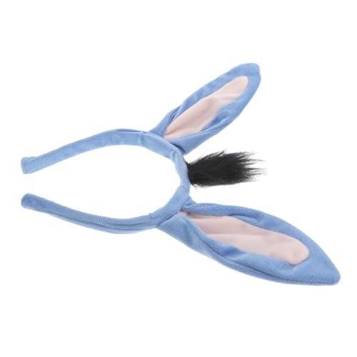 WESIEVYA Niedliches Esel Stirnband für Erwachsene Weiches Tierohren Haarband für Cosplay Elastisches Cartoon Accessoire für Halloween und Mottoparty von WESIEVYA
