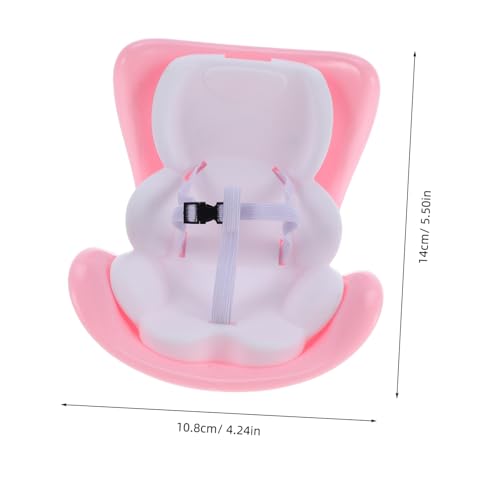 WESIEVYA Puppenautositz Sicherer Kompakter Puppensitz mit Einfachem Zusammenbau Niedliche Auto Innenraum Dekoration für Vorschul Puppen Spiel Tisch Dekorationsornament Hellrosa von WESIEVYA