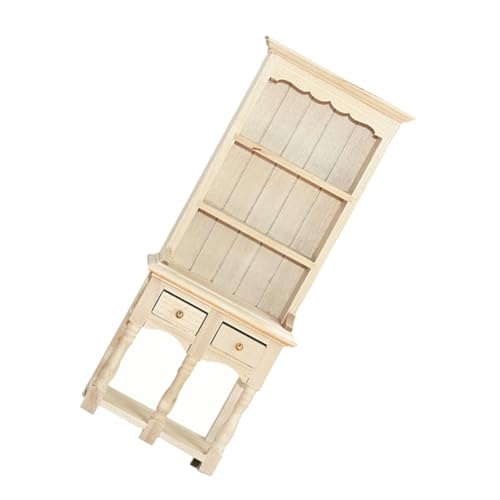 WESIEVYA Puppenhaus Aufbewahrungsschrank, Mini Weinschrank, Modell, Puppenhausmöbel, Dekorativer Kleiner Schrank, Vitrine, Miniatur Hausmöbel, Rollenspiel, Wohnzimmer, Kleiner Schrank von WESIEVYA