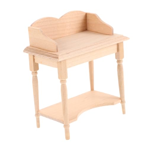 WESIEVYA 1/12 Miniatur Puppenhaus Tisch Holz Schreibtisch für Puppen Häuser von WESIEVYA