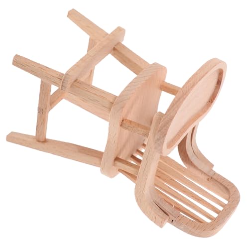 WESIEVYA Diydollhouse Spielzeug Für Spielzeug Holz Miniatur Hochstuhl Mini Dekoration Zubehör von WESIEVYA