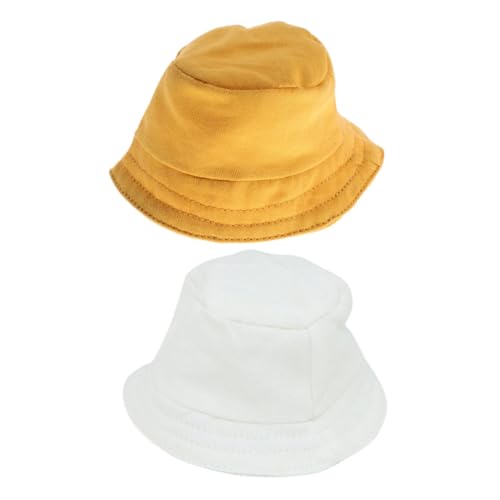 WESIEVYA Puppenmützen-Set 2 Stück Mini-hüte Zum Basteln Miniatur-puppenkopfbedeckung Polyester Weich Und Für Puppendekorationen von WESIEVYA
