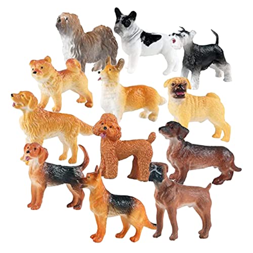 WESIEVYA 12-Pack Miniatur Welpen Figuren Spielzeug für Hunde Hund Geburtstag Party Dekorationen Realistische Hund Figuren für WESIEVYA 12-Pack Miniatur Welpen Figuren Spielzeug für Hunde Hund Geburtstag Party Dekorationen Realistische Hund Figuren für von WESIEVYA