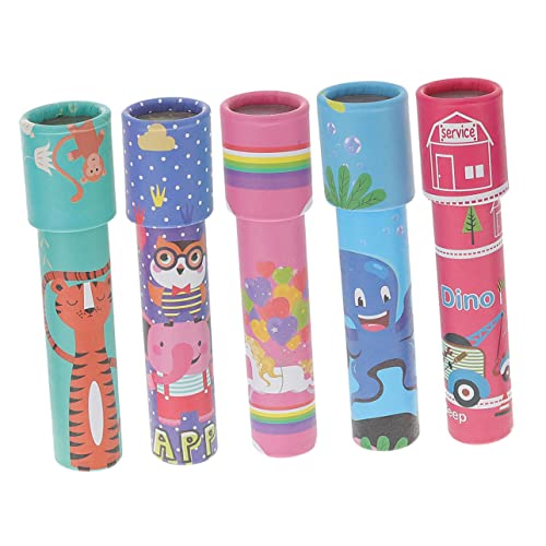 WESIEVYA Kaleidoskop-Spielzeug Für Kinder 5 Stück Satz Kognitives Lernspielzeug Aus Robustem Material Zufällige Designs von WESIEVYA