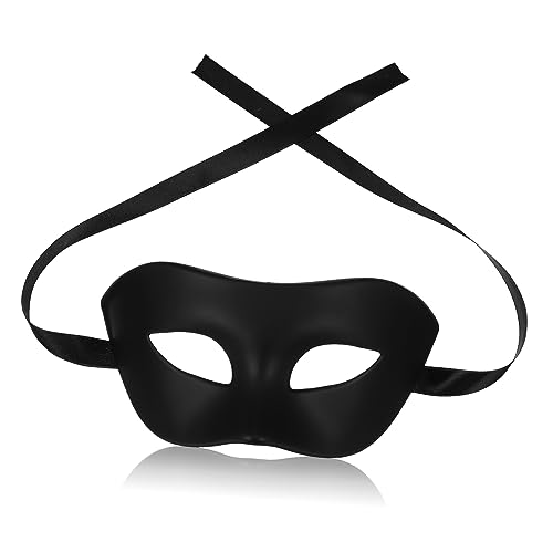 WESIEVYA Schwarze Halbmaske für Männer Maskenball Party Zubehör Cosplay Maske Pelzigen Kunststoff WESIEVYA Schwarze Halbmaske für Männer Maskenball Party Zubehör Cosplay Maske Pelzigen Kunststoff von WESIEVYA