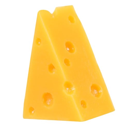 WESIEVYA Simulationskäsemodell Dekoration Spielzeugkäse Dessertsimulation Anzeige Nachbildung von Käse Käse-Attrappe künstliche Pflanzen spielzeuge Käseornament gefälschter Käse Harz Yellow von WESIEVYA