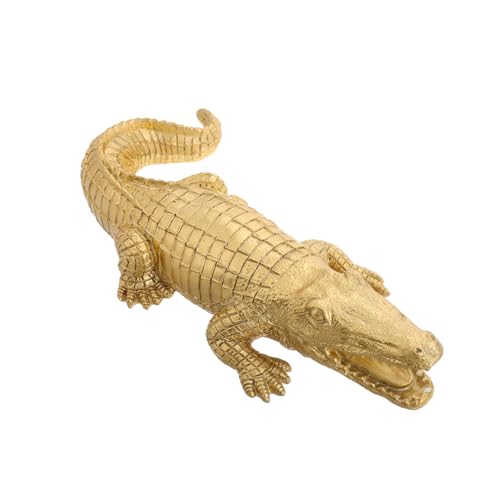 WESIEVYA Simulierte Krokodilornamente Alligator-Skulptur aus Kunstharz Mini-Alligator-Statue Mini-Tierfiguren Hofstatuen Schreibtischschmuck Alligator-Gartenstatue Alligatorstatue Golden WESIEVYA Simulierte Krokodilornamente Alligator-Skulptur aus Kunstharz Mini-Alligator-Statue Mini-Tierfiguren Hofstatuen Schreibtischschmuck Alligator-Gartenstatue Alligatorstatue Golden von WESIEVYA