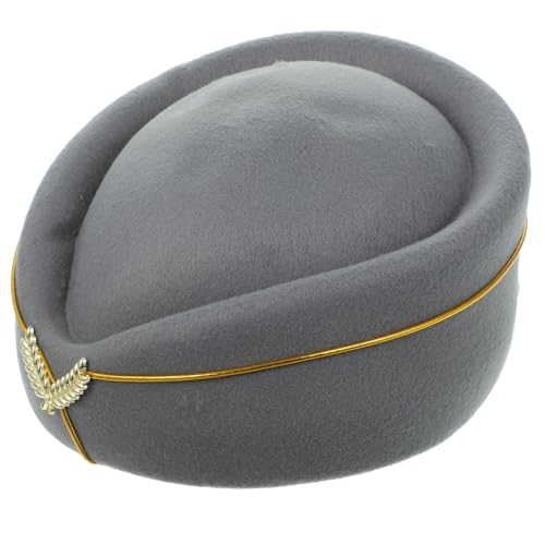 WESIEVYA Stewardess Baskenmütze Damen Elegant Klassische Flugbegleiterin Beret Mütze Fest Sitzende Kopfbedeckung für Kostüm Bühne Tanzparty Halloween und Festlichkeiten WESIEVYA Stewardess Baskenmütze Damen Elegant Klassische Flugbegleiterin Beret Mütze Fest Sitzende Kopfbedeckung für Kostüm Bühne Tanzparty Halloween und Festlichkeiten von WESIEVYA