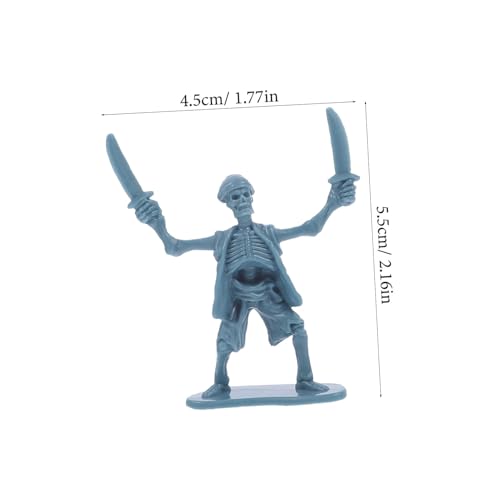 WESIEVYA Teiliges Piratenspielzeug Set mit Piratenskelett Krieger und Zubehör Stabile Figuren aus Kindersicherem Material Geschenk für Jungen und Mädchen Sammeln von WESIEVYA