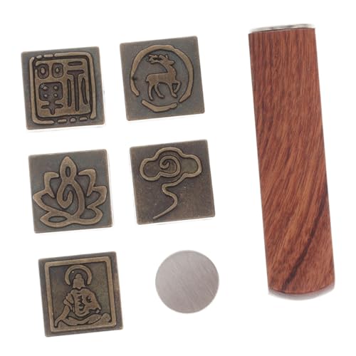 WESIEVYA Holzstempel Zum Chinesischen Neujahrshandwerk Mit Stempelkissen Quadratische Siegel Für Töpferei Und Scrapbooking WESIEVYA Holzstempel Zum Chinesischen Neujahrshandwerk Mit Stempelkissen Quadratische Siegel Für Töpferei Und Scrapbooking von WESIEVYA