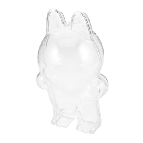 WESIEVYA Transparente Acryl Vitrine für Puppen mit Klarem Schutzgehäuse Tragbare Miniatur Figurenbox Staubdichtes Display für Sammlerstücke und Wohnkultur von WESIEVYA