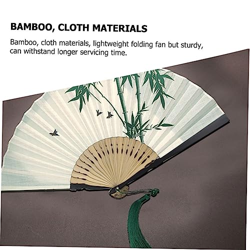 WESIEVYA Vintage Retro Faltfächer aus Quaste Eleganter Chinesischer Handfächer Faltbar und Leicht Dekorativ und Praktisch für Sommer Tanz und Klassische Outfits WESIEVYA Vintage Retro Faltfächer aus Quaste Eleganter Chinesischer Handfächer Faltbar und Leicht Dekorativ und Praktisch für Sommer Tanz und Klassische Outfits von WESIEVYA