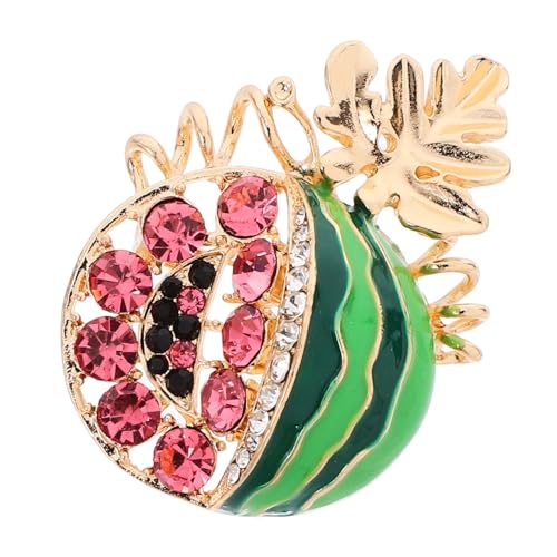 WESIEVYA Wassermelonenbrosche Emaille Anstecknadel Bling Brosche Reversabzeichen Pullover Clips Cardigan Clip Schal Clipse Verschlüsse Für Kleidung von WESIEVYA