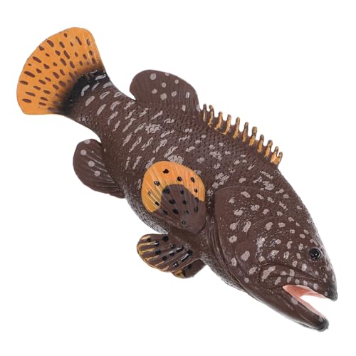 WESIEVYA Zackenbarsch Modell, Kleine Fischfiguren, Kleine Fischdekoration, Zackenbarsch Requisite, Fischerkennungsmodell, Tierfiguren, Tischfischdekoration, Zackenbarschfiguren, von WESIEVYA