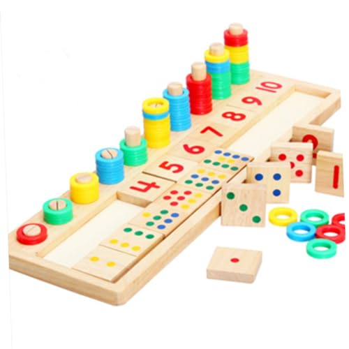 WESIEVYA Mathe-Spielzeug Aus Holz Zähl- Und Sortierblöcke Handbemalt Lernspielzeug Für Kinder Sicher Für Kinder Im Vorschulalter von WESIEVYA