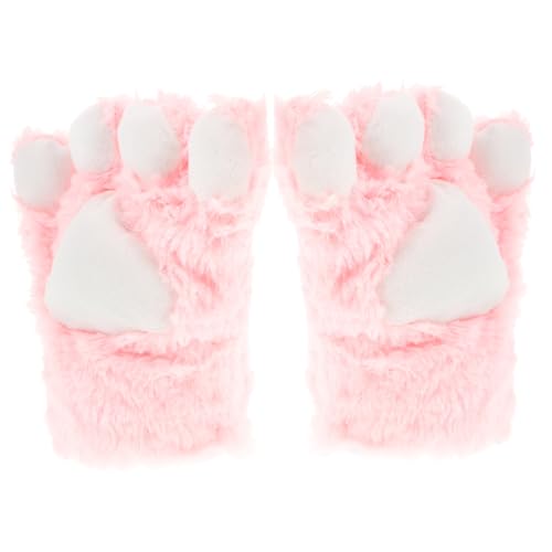 WESIEVYA Katzenhandschuhe Üsch Katzenpfoten Handschuhe Warme Cosplay Krallenhandschuhe Für Üße Katzenartige Fäustlinge Ideal Für Halloween Und Kostümpartys Dekorative Fingerhandschuhe Katze Halloween von WESIEVYA