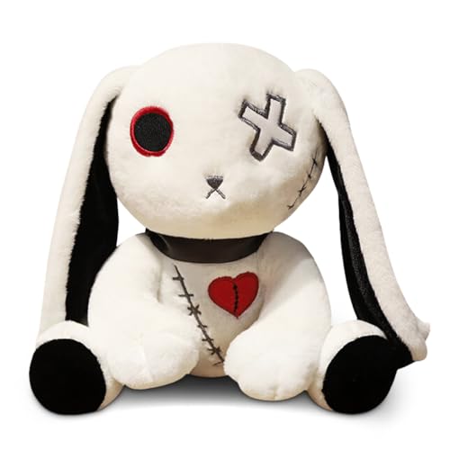 Gruseliger Gothic-Plüschhase, 12 Zoll großes verrücktes Kaninchen-Plüschtier, gruselige Hasenpuppe mit langen Ohren, Stofftierpuppe für Ostern, Halloween, Weihnachten, Geburtstagsgeschenk (Weiß) Gruseliger Gothic-Plüschhase, 12 Zoll großes verrücktes Kaninchen-Plüschtier, gruselige Hasenpuppe mit langen Ohren, Stofftierpuppe für Ostern, Halloween, Weihnachten, Geburtstagsgeschenk (Weiß) von WESOPAN