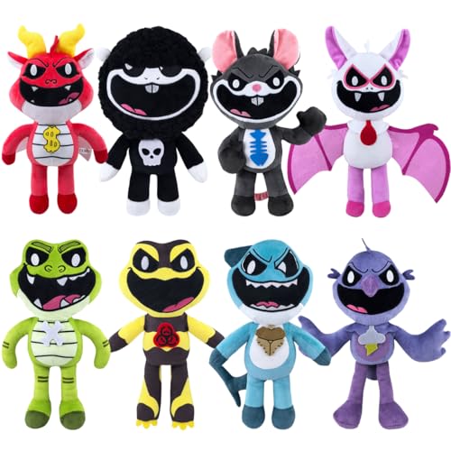 Monster-Katzenschläfchen-Plüschtier, 8-teiliges Nightmare Critters-Plüschtier, gefülltes Kissen, Puppenspielzeug, Kapitel 4, Tiefschlaf-Spiel, bevorzugte Geschenke für Geburtstagspartys (8 PCS) von WESOPAN