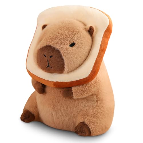 WESOPAN Capybara Plüschtier, Niedliche Capybara Kuscheltier Capybara Plushies Puppen Super Weiche Gefüllte Spielzeug Plüsch für Home Deko Kinder Geschenke (30cm Wearable Toast) von WESOPAN