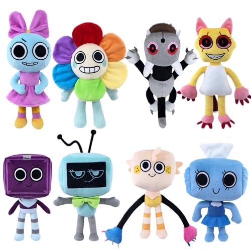 WESOPAN Dandy's World Plüsch, 8 Stück Dandy's Game Doll 9,8 Zoll Dandy Goob Tisha Vee Poppy Boxten Scrap Pebble Plüsch für Kinder Geburtstag Halloween (8 PCS) von WESOPAN