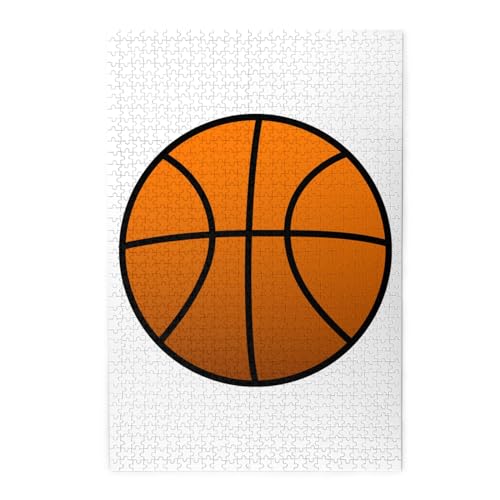 Buntes Basketball-Puzzle aus Holz – herausforderndes Bilder-Puzzle-Spiel für Erwachsene und Puzzle-Enthusiasten – 1000-teiliges interaktives Puzzle von WESTCH