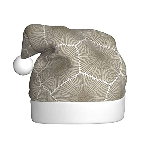 Petoskey Stone Santa Hat Warm & Comfortable - Adult Plush Christmas Cap With White Trim - Perfect Holiday Hat For Xmas And Outdoor Festive Parties von WESTCH