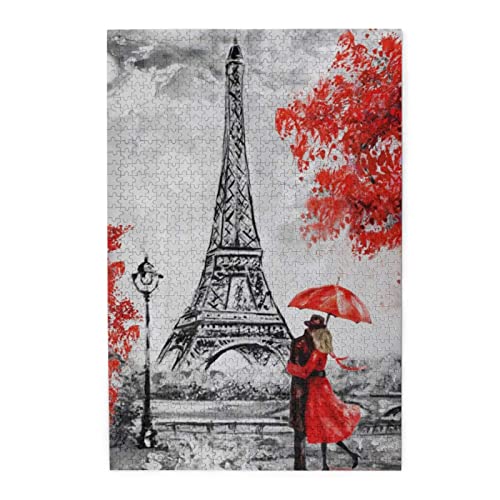 Tower Paris Malerei, buntes Holzpuzzle – herausforderndes Bilder-Puzzle-Spiel für Erwachsene und Puzzle-Enthusiasten – 1000-teiliges interaktives Puzzle von WESTCH