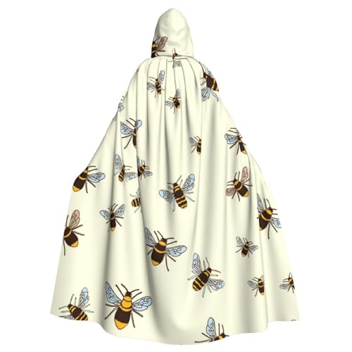WESTCH Honey Bee Unisex Kapuzenumhang – Vielseitiger Kapuzenumhang mit Polyester-Material, perfekt für Halloween und Cosplay-Events von WESTCH
