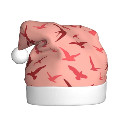 Warme & bequeme Cartoon Vogel Nikolausmütze - Erwachsene Plüsch Weihnachtsmütze mit weißem Rand - Perfekte Urlaubsmütze für Weihnachten und Outdoor Festliche Partys von WESTCH