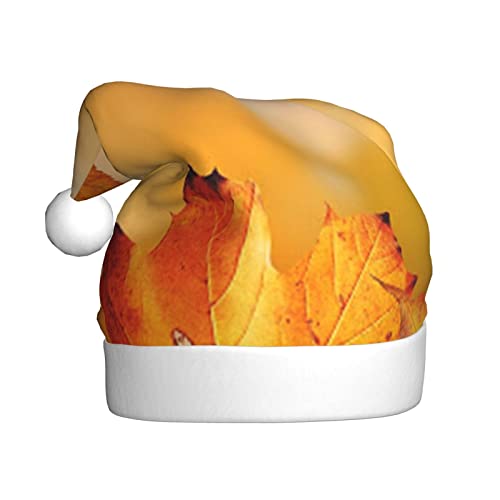 Warme und bequeme Herbst-Nikolausmütze - Erwachsene Plüsch Weihnachtsmütze mit weißem Rand - Perfekte Urlaubsmütze für Weihnachten und festliche Partys im Freien von WESTCH