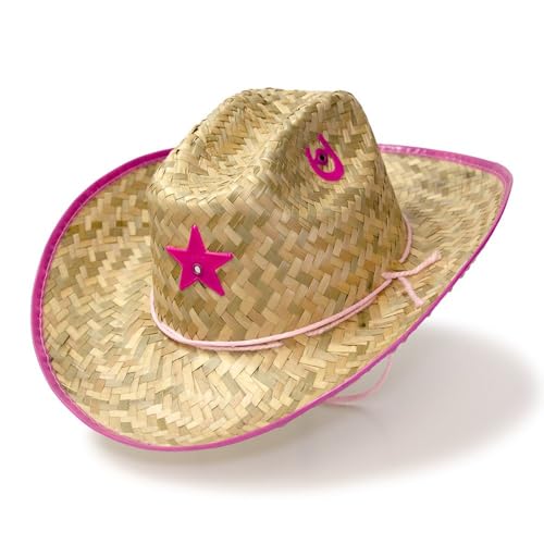 Western Express Sheriffhut aus Palmstroh mit rosa Rand für Kinder Western Express Sheriffhut aus Palmstroh mit rosa Rand für Kinder von WESTERN EXPRESS