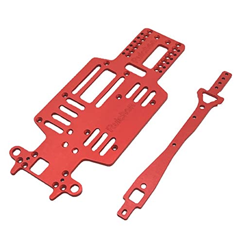 Metallgehäuse und zweite Bodenplatte für -Q 1/28 Auto Upgrade Teile,Rot von WETG