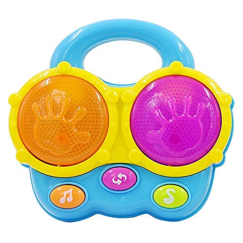 WEofferwhatYOUwant Bongo Trommel - Tragbares Musikspielzeug mit 3 Spielmodi für Babys ab 6 Monate von WEofferwhatYOUwant